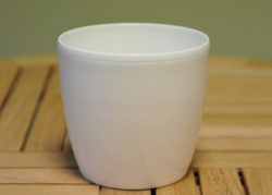 White Round Pot Cover 14cm